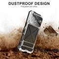 R-JUST Pancerne Etui Antywstrząsowe do iPhone 16 Pro srebrne