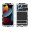 R-JUST Pancerne Etui Antywstrząsowe do iPhone 15 Pro Max srebrne