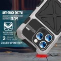 R-JUST Pancerne Etui Antywstrząsowe do iPhone 15 Pro Max srebrne