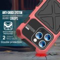 R-JUST Pancerne Etui Antywstrząsowe do iPhone 15 Pro Max czerwone