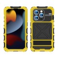 R-JUST Pancerne Etui Antywstrząsowe do iPhone 15 Pro żółte