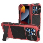 R-JUST Pancerne Etui Antywstrząsowe do iPhone 15 Pro czerwone