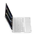 Podświetlana Obrotowa Klawiatura TouchPad do iPad Pro 11 2024 srebrna