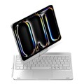 Podświetlana Obrotowa Klawiatura TouchPad do iPad Pro 11 2024 srebrna