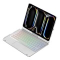 Podświetlana Obrotowa Klawiatura TouchPad do iPad Pro 11 2024 srebrna