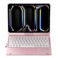 Podświetlana Obrotowa Klawiatura TouchPad do iPad Pro 11 2024 różowa