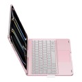 Podświetlana Obrotowa Klawiatura TouchPad do iPad Pro 11 2024 różowa