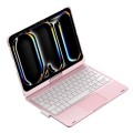 Podświetlana Obrotowa Klawiatura TouchPad do iPad Pro 11 2024 różowa