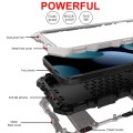 R-JUST Pancerne Etui Antywstrząsowe do iPhone 15 Plus srebrne