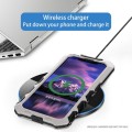 R-JUST Pancerne Etui Antywstrząsowe do iPhone 15 Plus srebrne