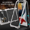 R-JUST Pancerne Etui Antywstrząsowe do iPhone 15 Plus srebrne