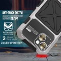 R-JUST Pancerne Etui Antywstrząsowe do iPhone 15 Plus srebrne