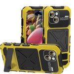 R-JUST Pancerne Etui Antywstrząsowe do iPhone 15 Plus żółte