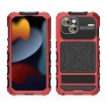 R-JUST Pancerne Etui Antywstrząsowe do iPhone 15 Plus czerwone