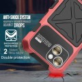 R-JUST Pancerne Etui Antywstrząsowe do iPhone 15 Plus czerwone
