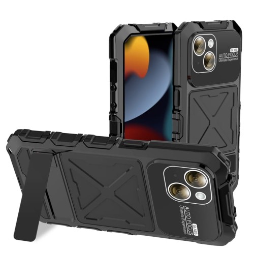 R-JUST Pancerne Etui Antywstrząsowe do iPhone 15 Plus czarne