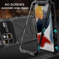 R-JUST Pancerne Etui Antywstrząsowe do iPhone 15 Plus czarne