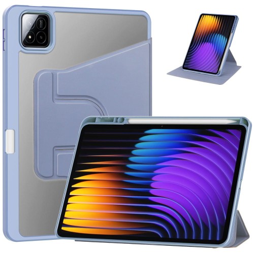 Obrotowe Etui ze schowkiem na rysik do Xiaomi Pad 7 / Pad 7 Pro fioletowe