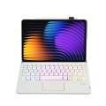 Fioletowe Etui Podświetlana Klawiatura z Touchpad do Xiaomi Pad 7 / Pad 7 Pro