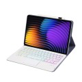 Fioletowe Etui Podświetlana Klawiatura z Touchpad do Xiaomi Pad 7 / Pad 7 Pro