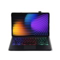 Czarne Etui Podświetlana Klawiatura z Touchpad do Xiaomi Pad 7 / Pad 7 Pro