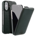MELKCO MagSafe Skórzane Etui z Klapką do iPhone 16 zielone