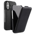 MELKCO MagSafe Skórzane Etui z Klapką do iPhone 16 Plus czarne
