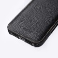 MELKCO MagSafe Skórzane Etui z Klapką do iPhone 16 Plus czarne
