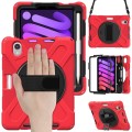 Shockproof Pancerne Etui Obudowa z Paskiem do iPad Mini 7/6 czerwone