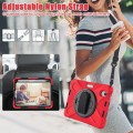 Shockproof Pancerne Etui Obudowa z Paskiem do iPad Mini 7/6 czerwone
