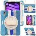 Shockproof Pancerne Etui Obudowa z Paskiem do iPad Mini 7/6 niebieskie