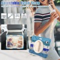 Shockproof Pancerne Etui Obudowa z Paskiem do iPad Mini 7/6 niebieskie