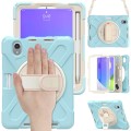 Shockproof Pancerne Etui Obudowa z Paskiem do iPad Mini 7/6 niebieskie