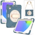 Shockproof Pancerne Etui Obudowa z Paskiem do iPad Mini 7/6 niebieskie