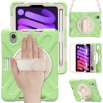 Shockproof Pancerne Etui Obudowa z Paskiem do iPad Mini 7/6 zielone