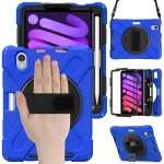 Shockproof Pancerne Etui Obudowa z Paskiem do iPad Mini 7/6 granatowe