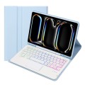 Niebieskie Etui Podświetlana Klawiatura Gładzik do iPad Pro 11 2024