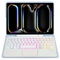 Niebieskie Etui Podświetlana Klawiatura Gładzik do iPad Pro 11 2024