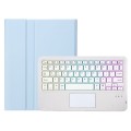 Niebieskie Etui Podświetlana Klawiatura Gładzik do iPad Pro 11 2024