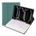 Zielone Etui Podświetlana Klawiatura Gładzik do iPad Pro 11 2024