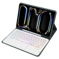 Zielone Etui Podświetlana Klawiatura Gładzik do iPad Pro 11 2024