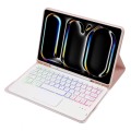 Różowe Etui Podświetlana Klawiatura Gładzik do iPad Pro 11 2024