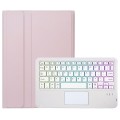 Różowe Etui Podświetlana Klawiatura Gładzik do iPad Pro 11 2024