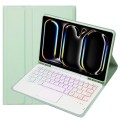 Zielone Etui Podświetlana Klawiatura Gładzik do iPad Pro 11 2024