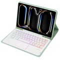 Zielone Etui Podświetlana Klawiatura Gładzik do iPad Pro 11 2024