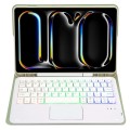 Zielone Etui Podświetlana Klawiatura Gładzik do iPad Pro 11 2024