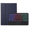 Granatowe Etui Podświetlana Klawiatura Gładzik do iPad Pro 11 2024