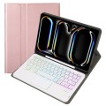 Różowe Etui Podświetlana Klawiatura Gładzik do iPad Pro 11 2024