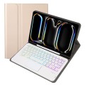 Złote Etui Podświetlana Klawiatura Gładzik do iPad Pro 11 2024
