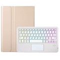 Złote Etui Podświetlana Klawiatura Gładzik do iPad Pro 11 2024
